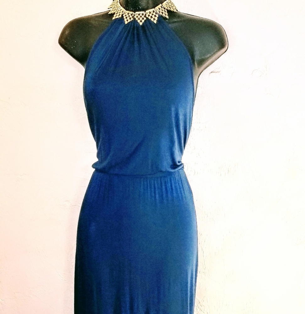 VIJO COUTURE  string halter maxi dress